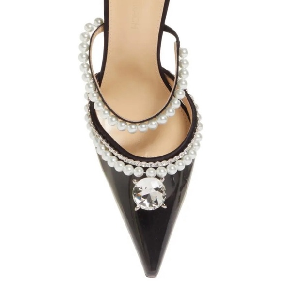 Mach and Mach Diamond of Elizabeth Imitation Pearl pointed toe mule - Picture 3 of 10